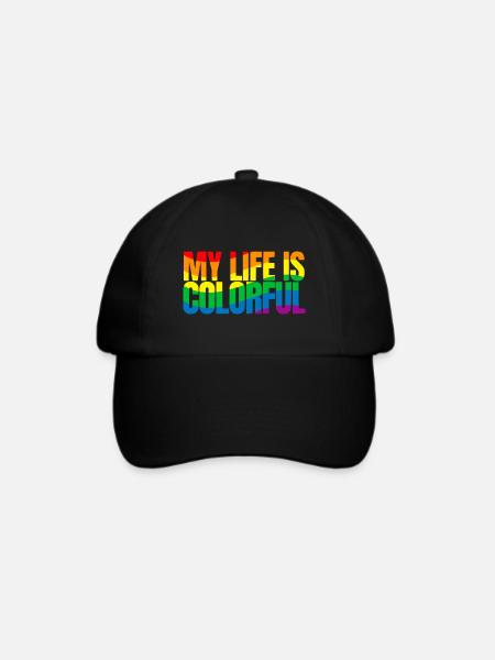 My life is colorful - Baseballkappe - Schwarz/Schwarz