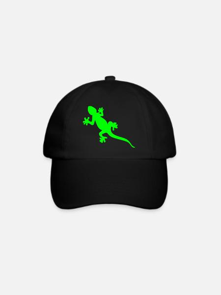 geko - Baseballkappe - Schwarz/Schwarz