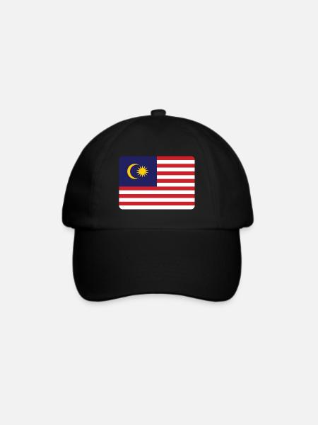 MALAYSIA FLAGGE - Baseballkappe - Schwarz/Schwarz