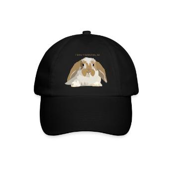 Kaninchen - Baseballkappe - Schwarz/Schwarz - Vorne