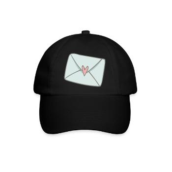 Liebesbrief - Baseballkappe - Schwarz/Schwarz - Vorne