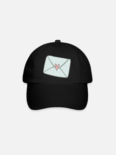 Liebesbrief - Baseballkappe - Schwarz/Schwarz