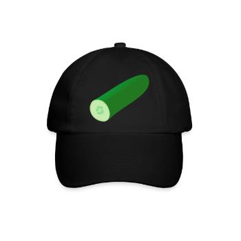 gurken cucumber cucumbers veggie gemuese vegetable - Baseballkappe - Schwarz/Schwarz - Vorne
