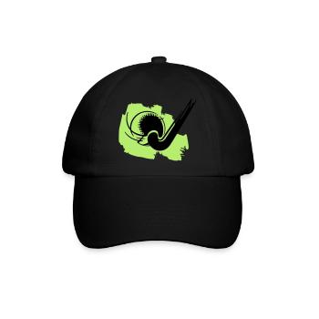 Hockeyschlaeger und Ball - Baseballkappe - Schwarz/Schwarz - Vorne