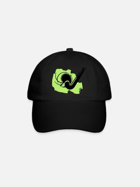Hockeyschlaeger und Ball - Baseballkappe - Schwarz/Schwarz