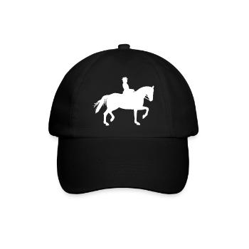 Reitsport Reiten Reiter Pferde Pferdesport - Baseballkappe - Schwarz/Schwarz - Vorne