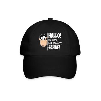 Das schwarze Schaf - Baseballkappe - Schwarz/Schwarz - Vorne