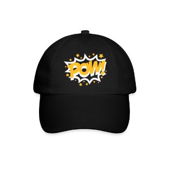 Pow (Explosion) - Baseballkappe - Schwarz/Schwarz - Vorne