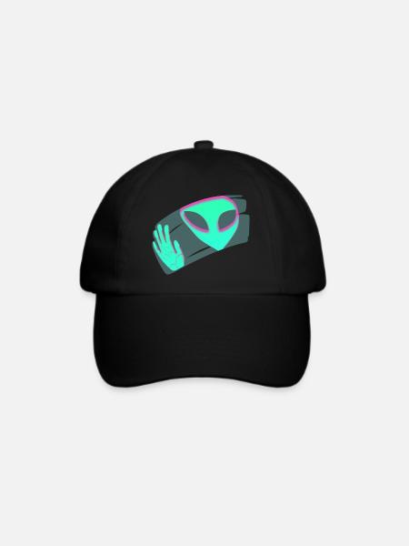 Alien - Baseballkappe - Schwarz/Schwarz