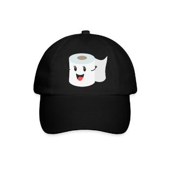 Toilettenpapier - Baseballkappe - Schwarz/Schwarz - Vorne
