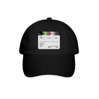 Filmklappe Design Blank - Baseballkappe - Schwarz/Schwarz - Vorne