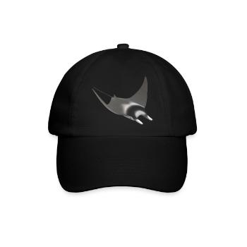 3d Stachelrochen - Baseballkappe - Schwarz/Schwarz - Vorne