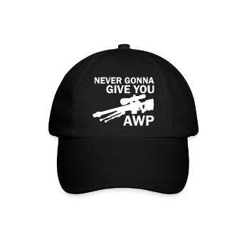 Niemals AWP geben - Baseballkappe - Schwarz/Schwarz - Vorne