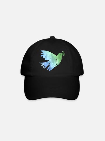 Friedenstaube Frieden Peace Weltfrieden Love - Baseballkappe - Schwarz/Schwarz