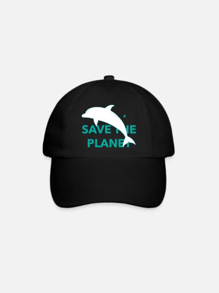 Save The Planet - Baseballkappe - Schwarz/Schwarz
