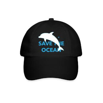Save The Ocean - Baseballkappe - Schwarz/Schwarz - Vorne