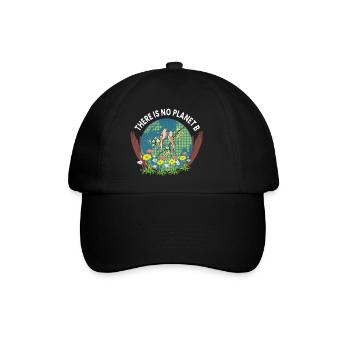 no planet b - Baseballkappe - Schwarz/Schwarz - Vorne