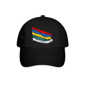Terschellinger Flagge - Baseballkappe - Schwarz/Schwarz - Vorne