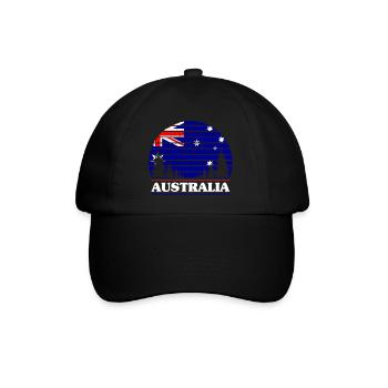 Australien - Baseballkappe - Schwarz/Schwarz - Vorne