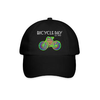 Bicycle Day LSD 1943 Albert Hofmann - Baseballkappe - Schwarz/Schwarz - Vorne