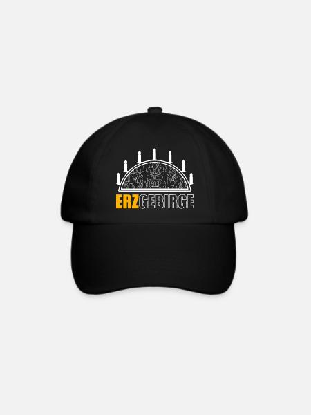 Schwibbogen Erzgebirge - Baseballkappe - Schwarz/Schwarz