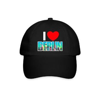I love berlin - Baseballkappe - Schwarz/Schwarz - Vorne