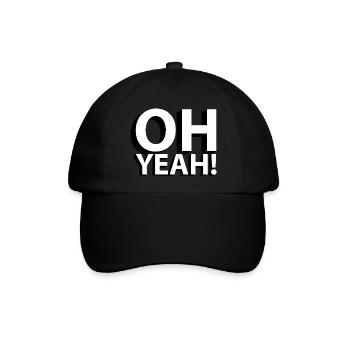 OH YEAH! - Baseballkappe - Schwarz/Schwarz - Vorne