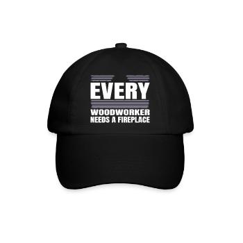 quote cutter safety helmet jokes - Baseballkappe - Schwarz/Schwarz - Vorne