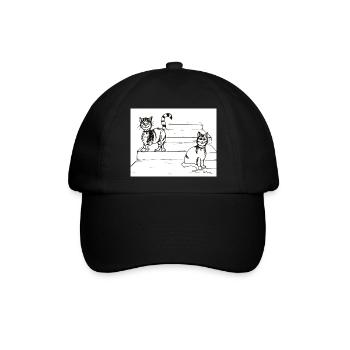 Katzenfreunde - Baseballkappe - Schwarz/Schwarz - Vorne