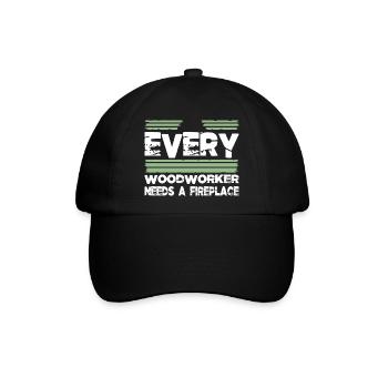 carpenter saw carpenter funny tshirts cutter - Baseballkappe - Schwarz/Schwarz - Vorne