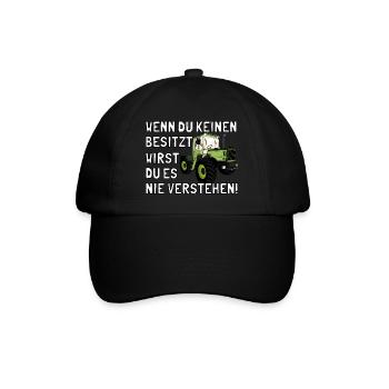 Unimog - Oldtimer - Offroad - 4x4 - MB Trac - Baseballkappe - Schwarz/Schwarz - Vorne