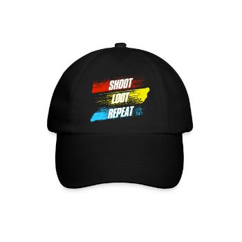 Schieß Beute wiederholen - Baseballkappe - Schwarz/Schwarz - Vorne