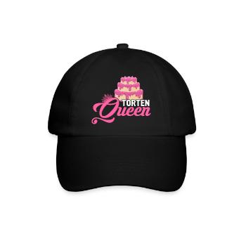 Torten Queen Konditor Torten Bäckerin - Baseballkappe - Schwarz/Schwarz - Vorne