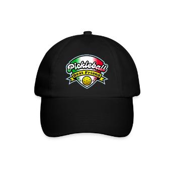 Pickleball - Bester Freund - Italien - 2 - Baseballkappe - Schwarz/Schwarz - Vorne