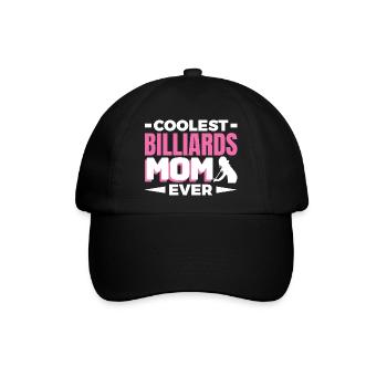 Die coolste Billard Mama aller Zeiten - Baseballkappe - Schwarz/Schwarz - Vorne