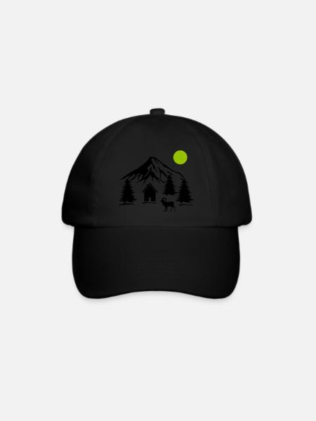 Berge Natur - Baseballkappe - Schwarz/Schwarz