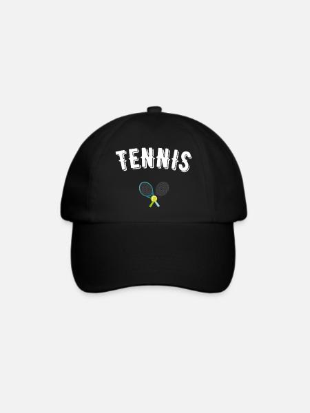 Tennis - Baseballkappe - Schwarz/Schwarz