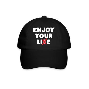 Enjoy Your Lie - Baseballkappe - Schwarz/Schwarz - Vorne