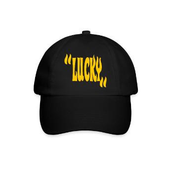 Glücklich - Baseballkappe - Schwarz/Schwarz - Vorne
