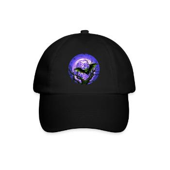 Fledermaus Fledermäuse Flughunde Halloween - Baseballkappe - Schwarz/Schwarz - Vorne