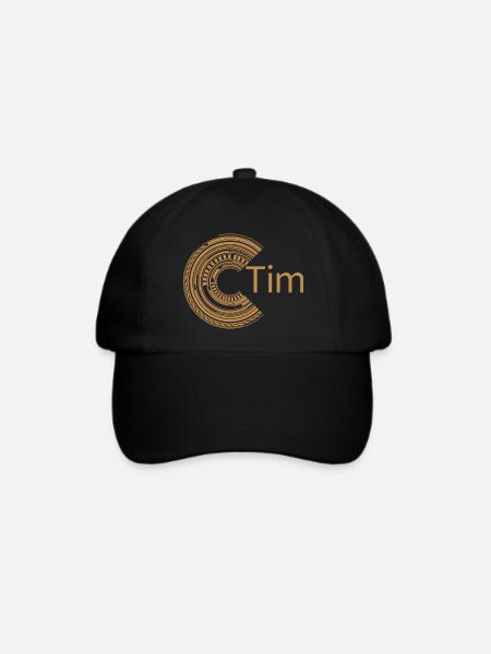 Für Tim - Baseballkappe - Schwarz/Schwarz