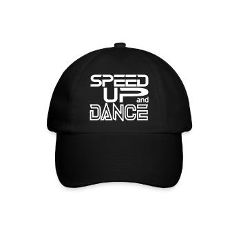 Speed up and Dance - Baseballkappe - Schwarz/Schwarz - Vorne