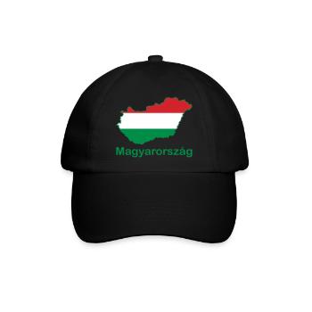 Ungarn - Baseballkappe - Schwarz/Schwarz - Vorne