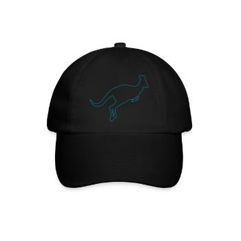 kangaroo 02 - Baseballkappe - Schwarz/Schwarz - Vorne