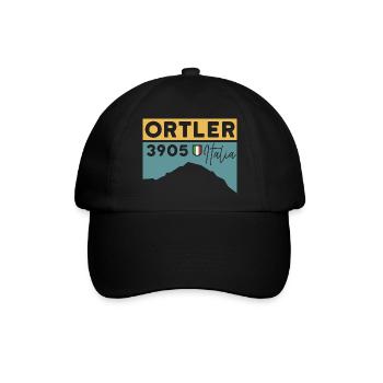 Ortler Besteigung Andenken Bergtour Skitour Tour - Baseballkappe - Schwarz/Schwarz - Vorne