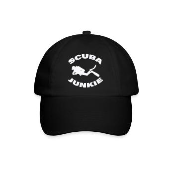 SCUBA JUNKIE - Baseballkappe - Schwarz/Schwarz - Vorne