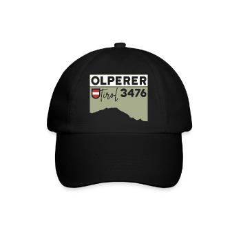 Olperer Tirol Besteigung Überschreitung Andenken - Baseballkappe - Schwarz/Schwarz - Vorne