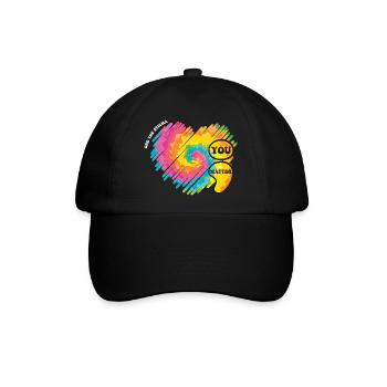 Psychische Gesundheit - Semikolon Psychische Gesundheit - Baseballkappe - Schwarz/Schwarz - Vorne