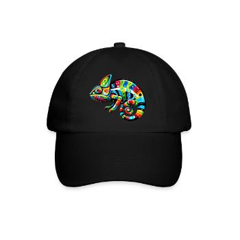 Chamäleon - Baseballkappe - Schwarz/Schwarz - Vorne