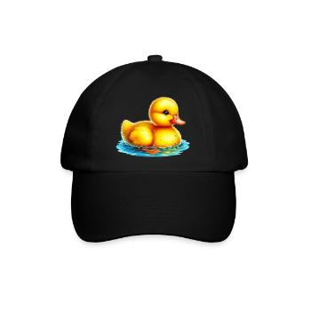 Ente Ente Ente Ente Ente - Baseballkappe - Schwarz/Schwarz - Vorne